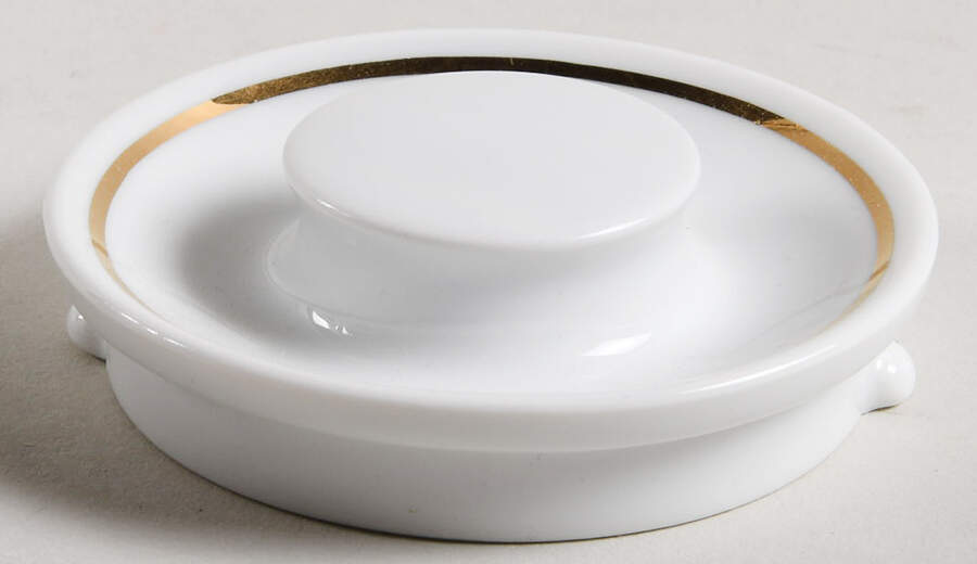 HUT1836 (Gold Verge, No Trim) Lid for Teapot by Hutschenreuther-1