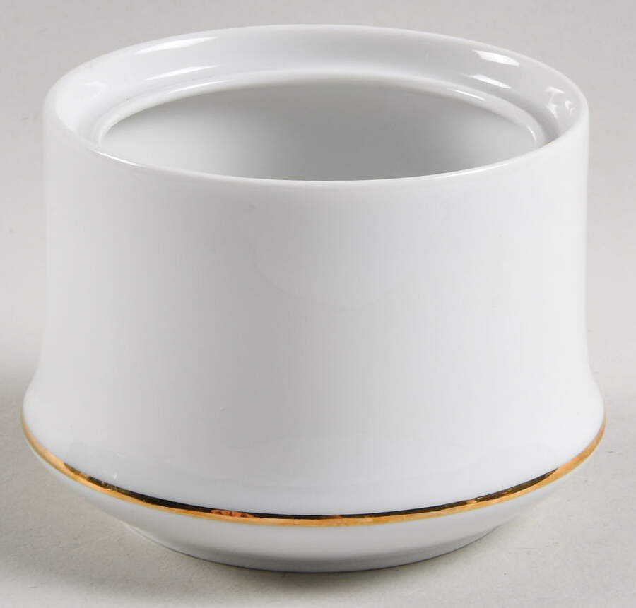 HUT1836 (Gold Verge, No Trim) Sugar Bowl & Lid by Hutschenreuther-1