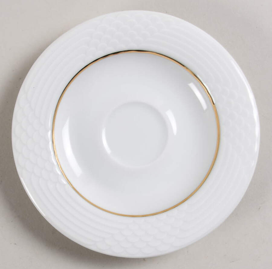 HUT1836 (Gold Verge, No Trim) Saucer for Demitasse Cup by Hutschenreuther-1