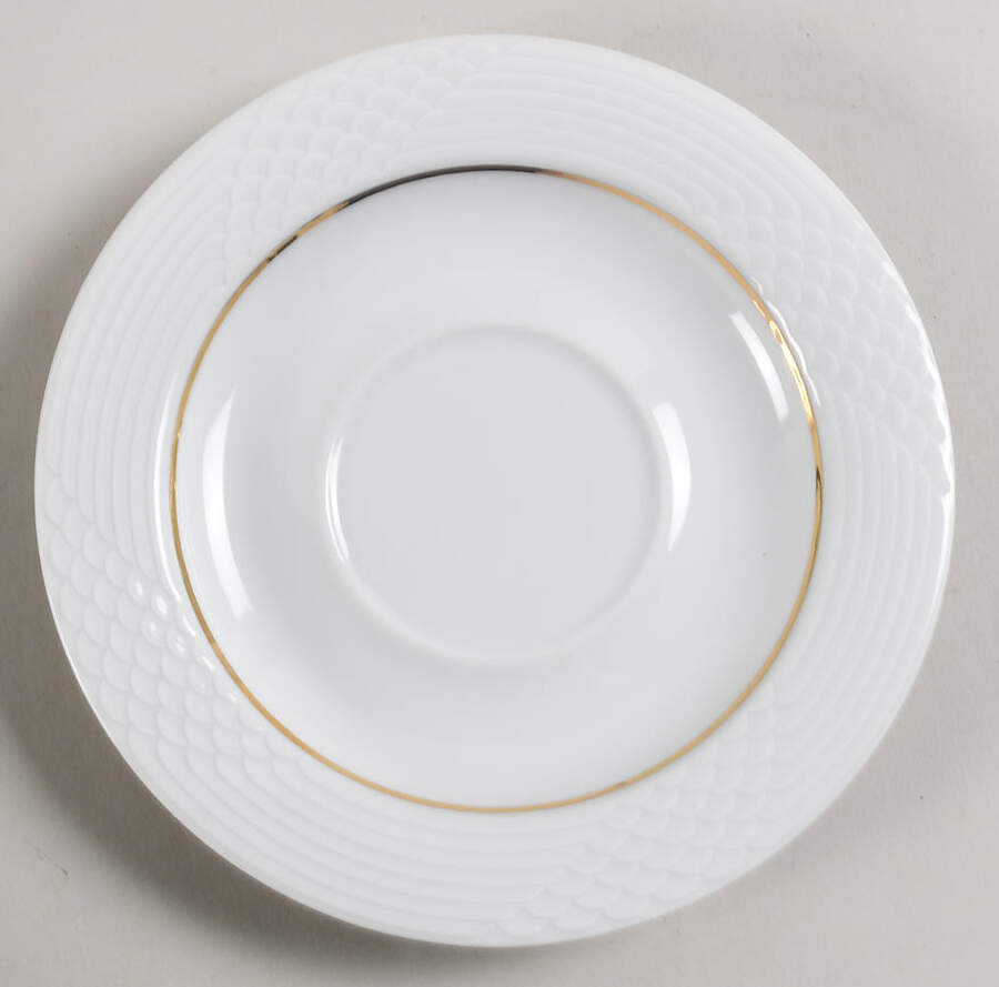 HUT1836 (Gold Verge, No Trim) Saucer for Cream Soup Bowl by Hutschenreuther-1