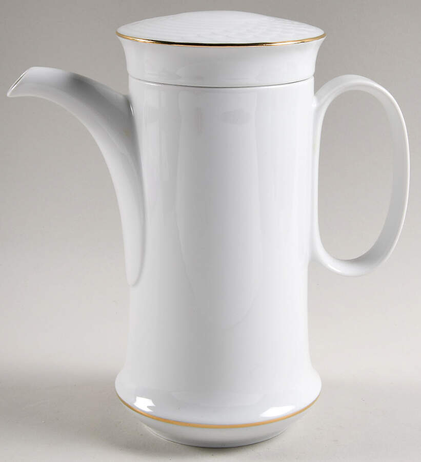 HUT1836 (Gold Verge, No Trim) Coffee Pot & Lid by Hutschenreuther-1