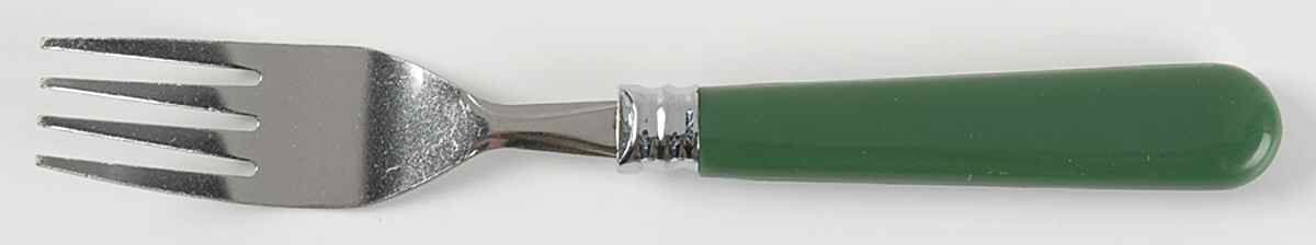 Tartan Ribbon (White Background, Gold Trim) Dinner Fork (7 3/8" or Smaller) by Home Essentials-1