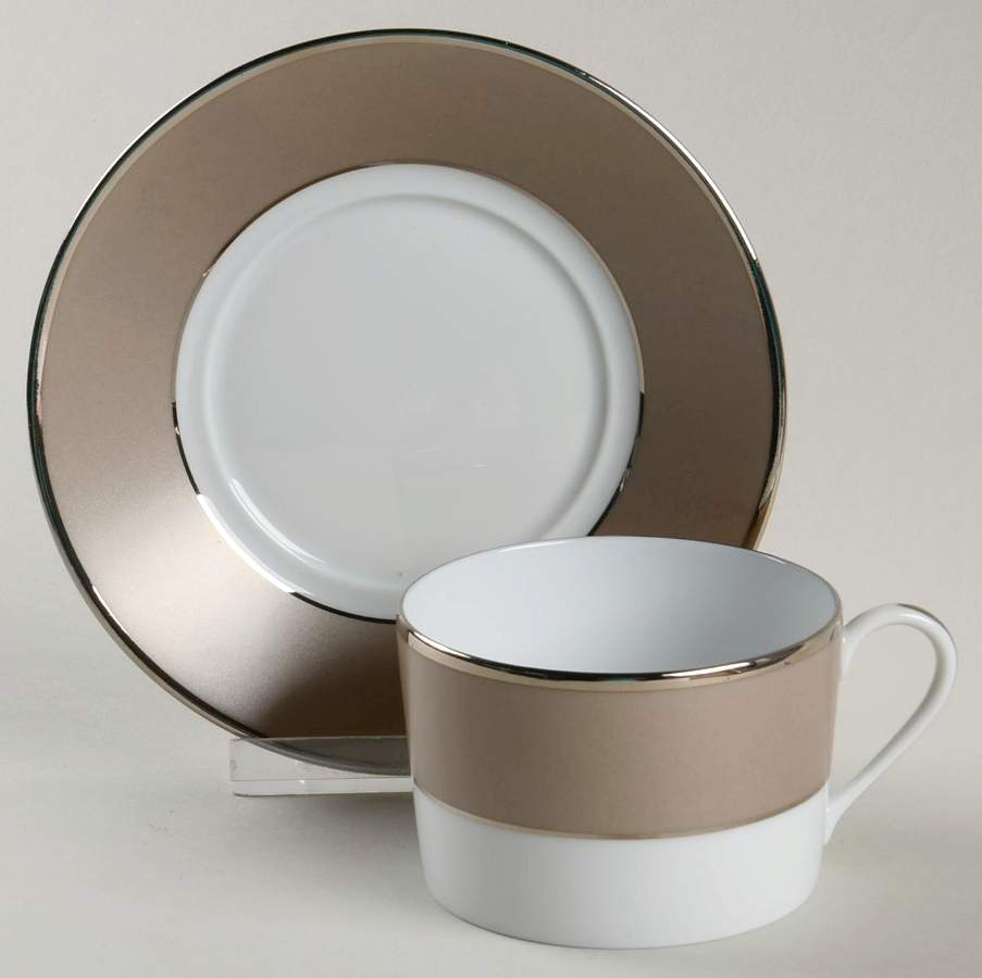 Aurore Uni Flat Cup & Saucer Set by Haviland-1