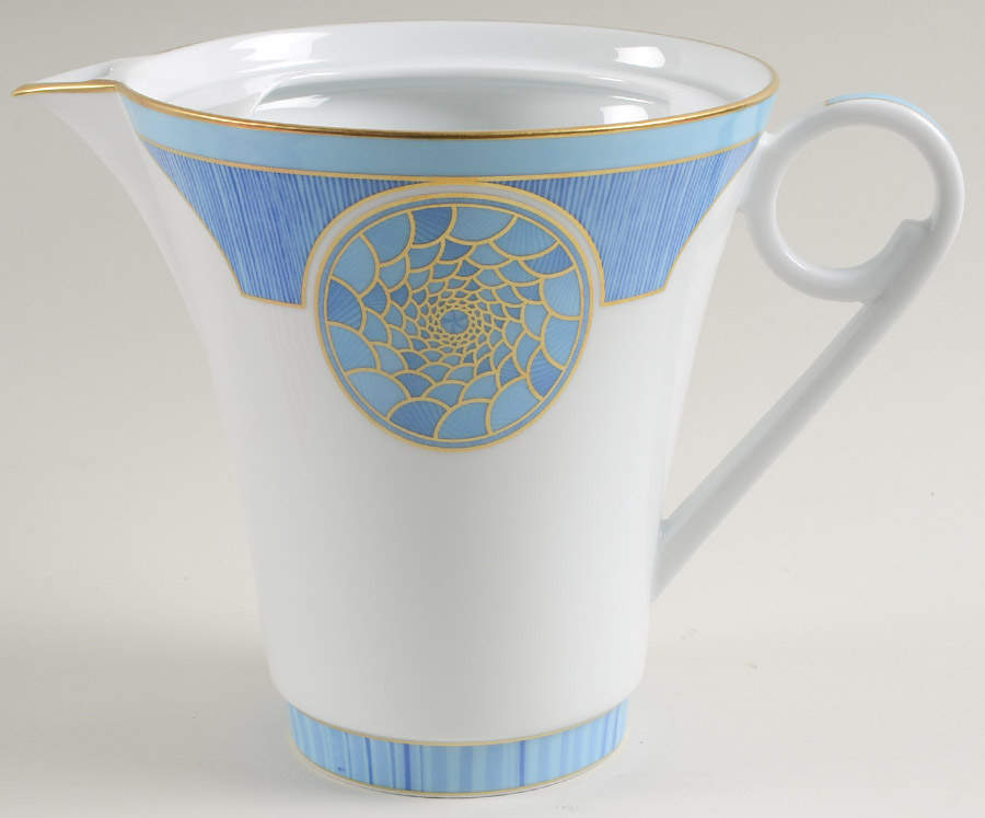 Eventails Bleu Tea/Coffee Pot No Lid by Haviland-1