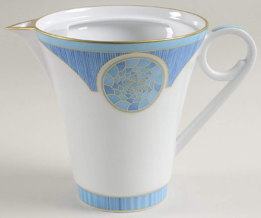 Eventails Bleu Coffee Pot No Lid by Haviland-1