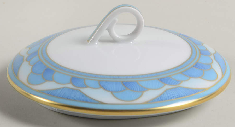 Eventails Bleu Lid for Coffee Pot by Haviland-1