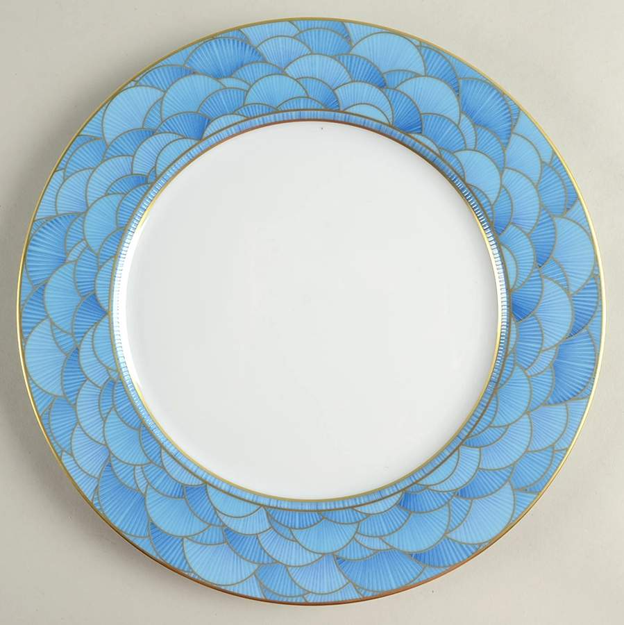 Eventails Bleu Dinner Plate by Haviland-1