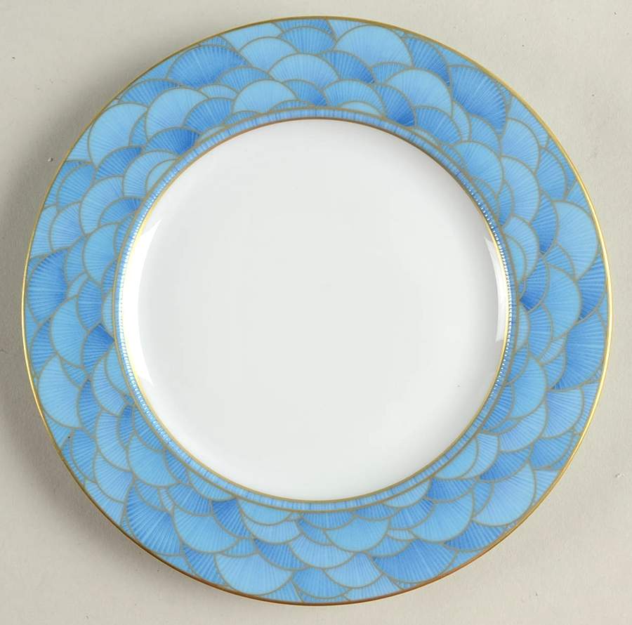 Eventails Bleu Bread & Butter Plate by Haviland-1