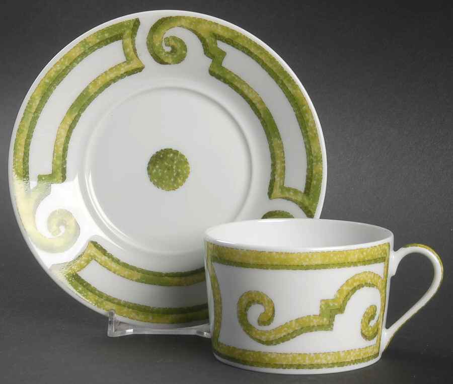 Jardin Francais Flat Cup & Saucer Set by Haviland-1