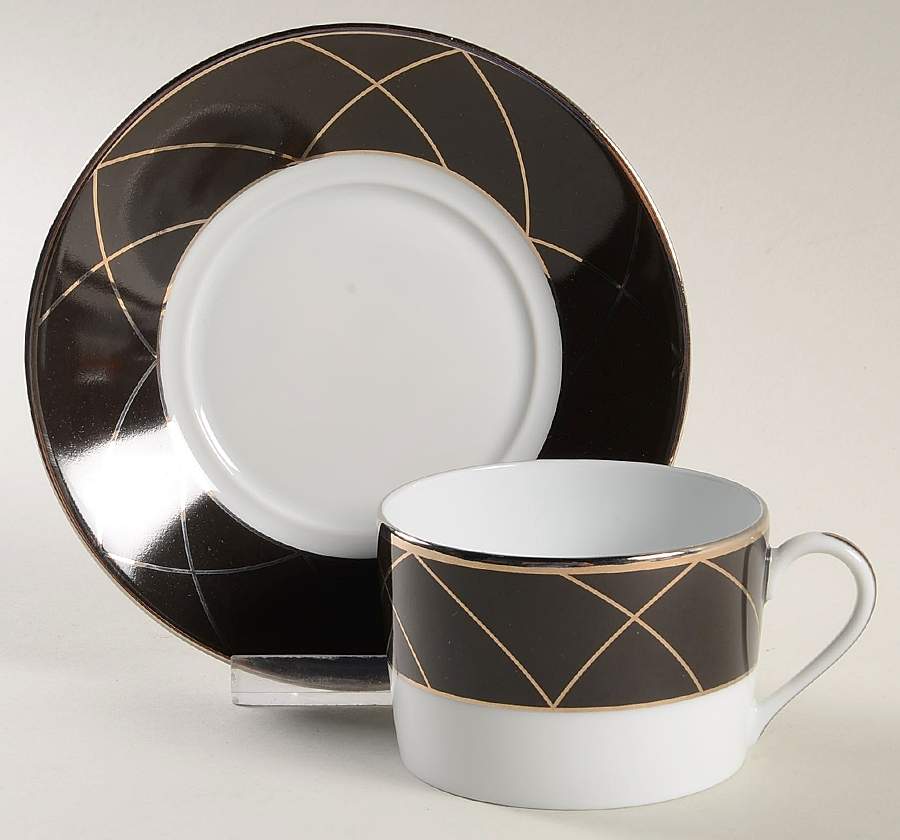Minuit Flat Cup & Saucer Set by Haviland-1