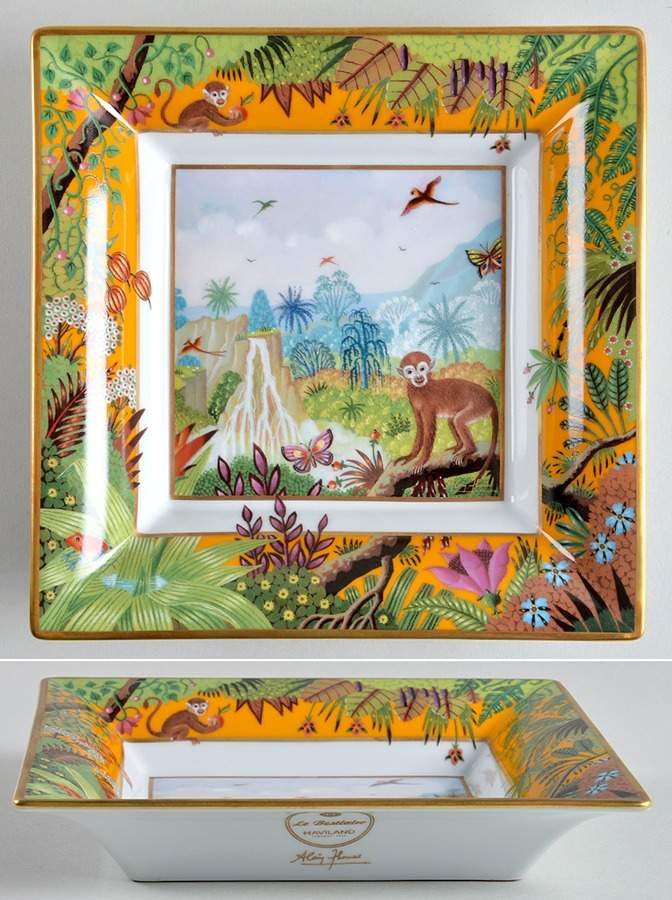 Alain Thomas Le Bestiaire 7" Square Tray by Haviland-1