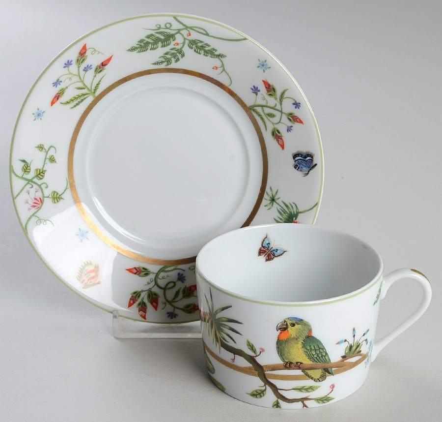Alain Thomas Le Bestiaire Flat Cup & Saucer Set by Haviland-1