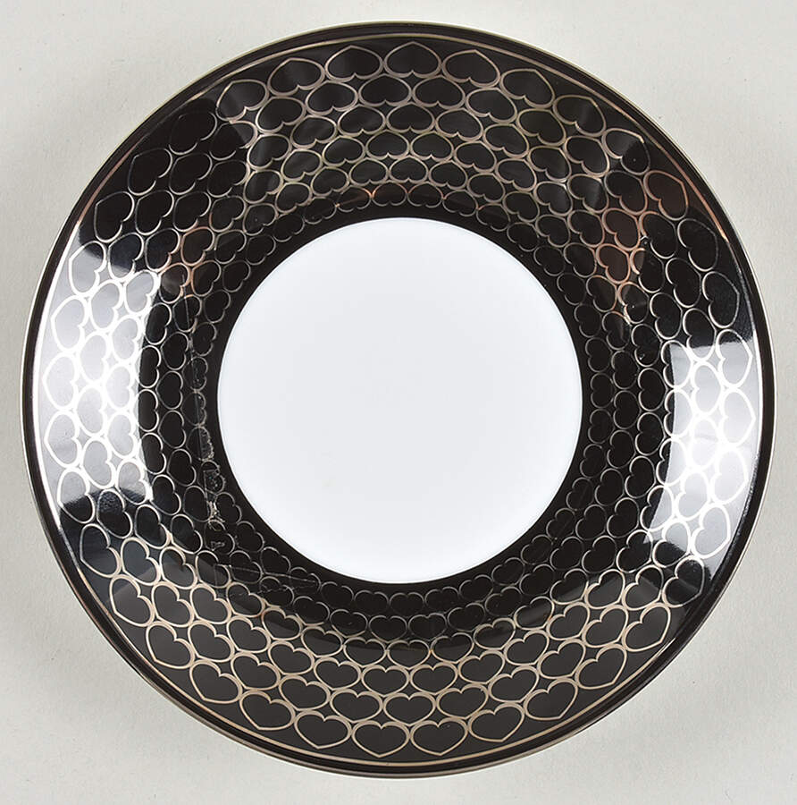 Onze de Coeur Noir Platine Coupe Bread & Butter Plate by Haviland-1