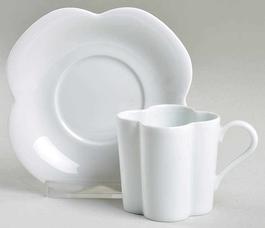 Ranson Blanc Espresso Cup and Saucer Set by Haviland-1