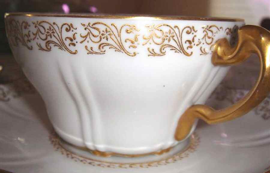 H3774 Flat Cup & Saucer Set by Haviland-1