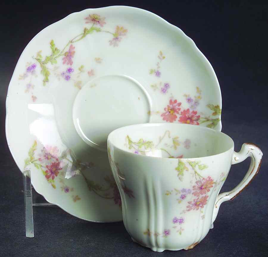 Schleiger 1034-6 Flat Demitasse Cup & Saucer Set by Haviland-1