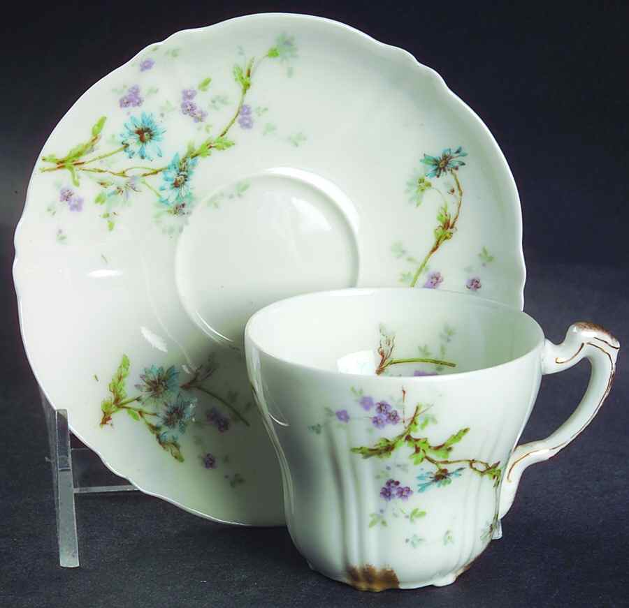 Schleiger 1034-7 Flat Demitasse Cup & Saucer Set by Haviland-1