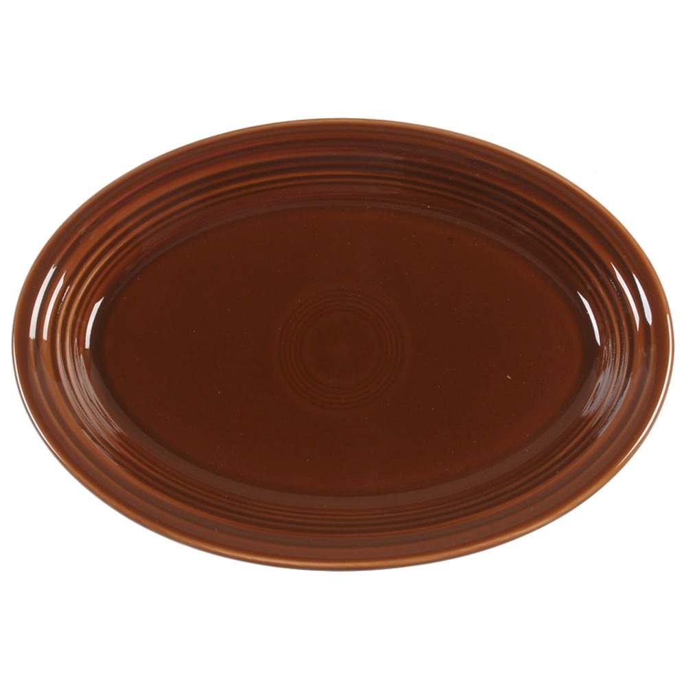 Fiesta Chocolate (Intro 2008) 13" Oval Serving Platter by Homer Laughlin -1