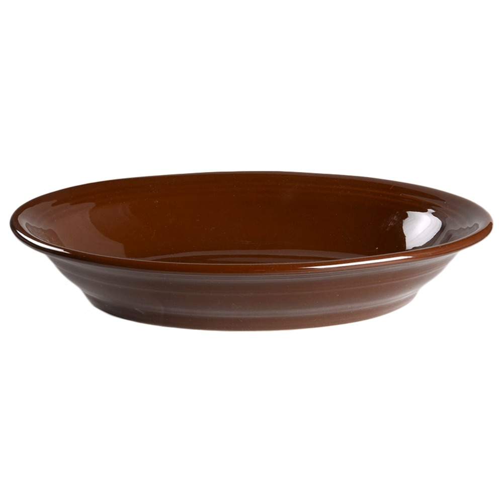 Fiesta Chocolate (Intro 2008) 12" Oval Vegetable Bowl by Homer Laughlin -1