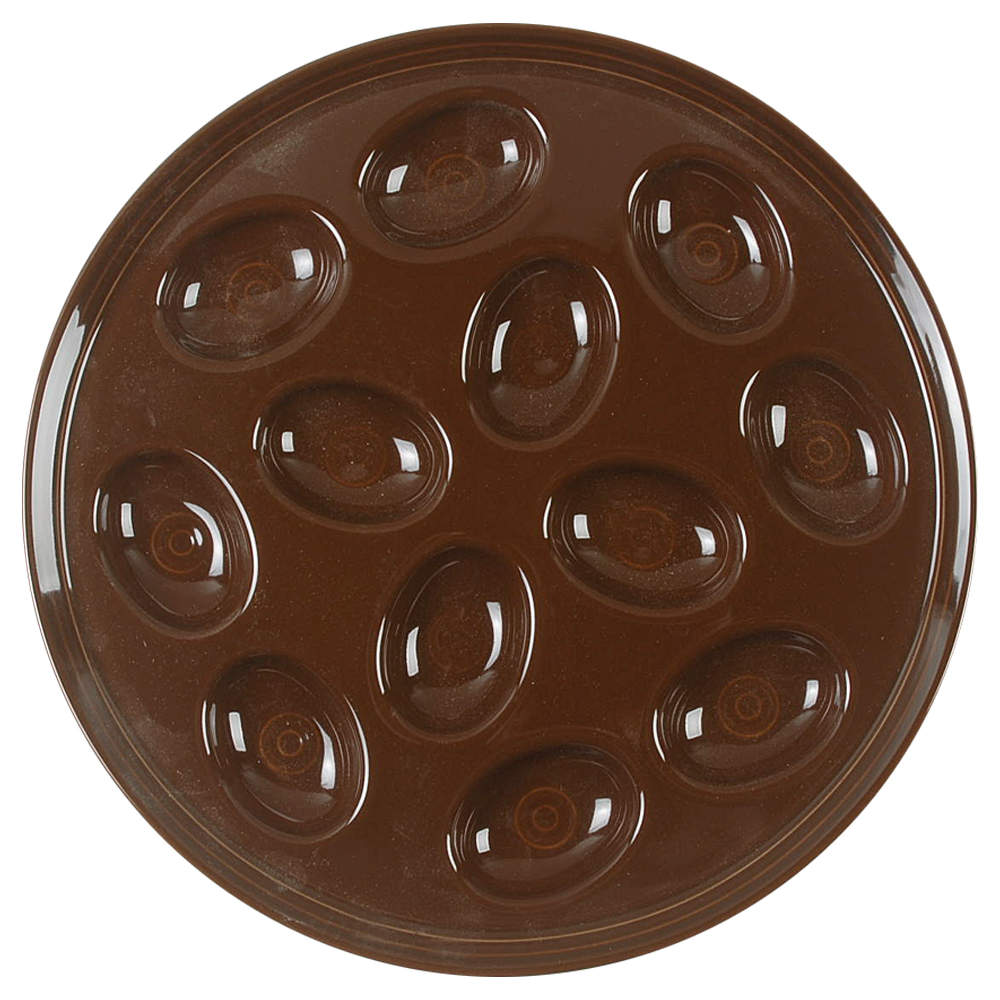 Fiesta Chocolate (Intro 2008) Deviled Egg Plate by Homer Laughlin -1