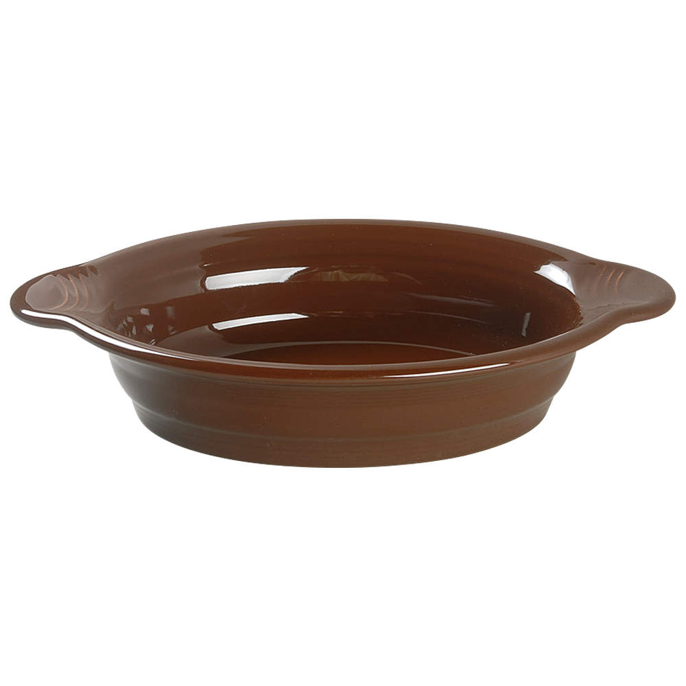 Fiesta Chocolate (Intro 2008) 11" Oval Baker by Homer Laughlin -1