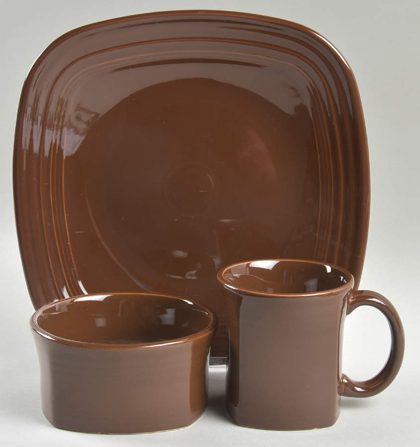 Fiesta Chocolate (Intro 2008) 3 Piece Place Setting by Homer Laughlin -1