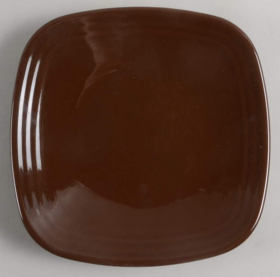 Fiesta Chocolate (Intro 2008) Square Salad Plate by Homer Laughlin -1