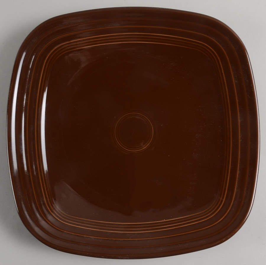 Fiesta Chocolate (Intro 2008) Square Dinner Plate by Homer Laughlin -1