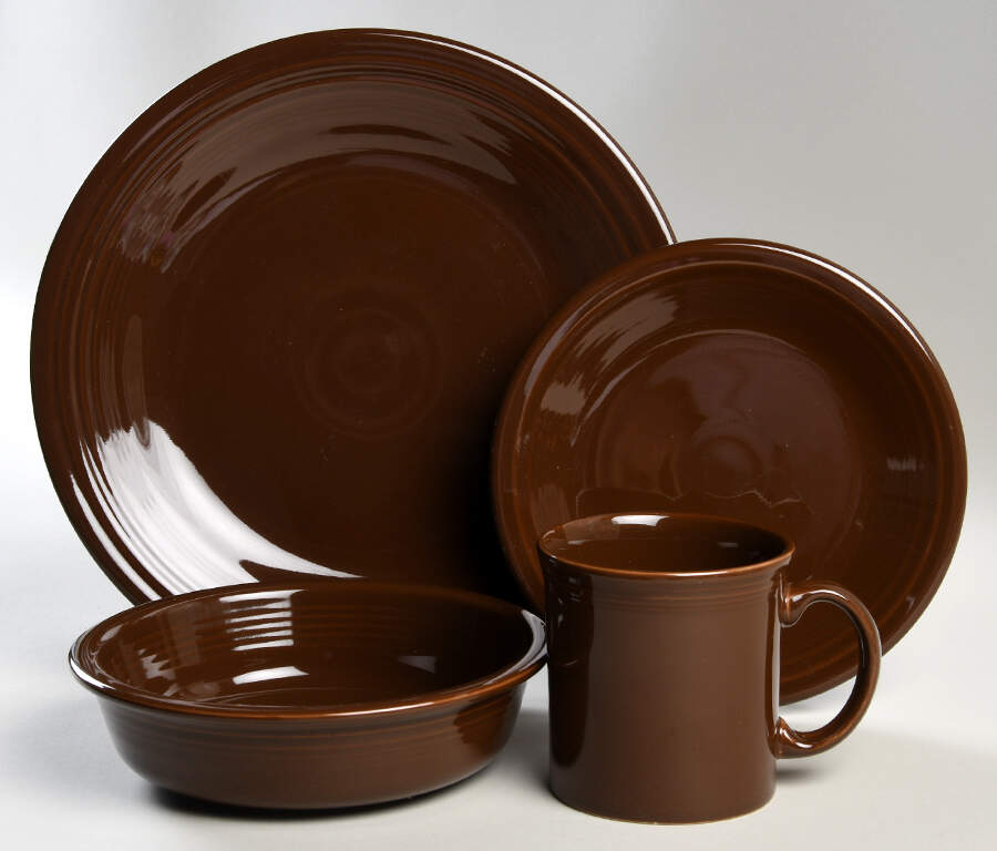 Fiesta Chocolate (Intro 2008) 32  Piece Estate Set by Homer Laughlin -1