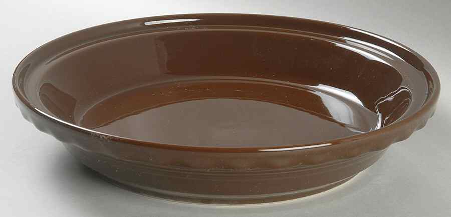 Fiesta Chocolate (Intro 2008) 10" Pie Baking Plate by Homer Laughlin -1