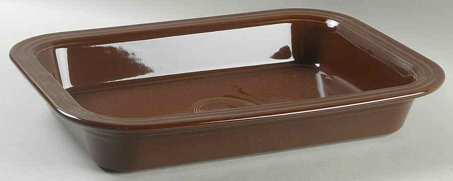 Fiesta Chocolate (Intro 2008) 14" Rectangular Baker by Homer Laughlin -1