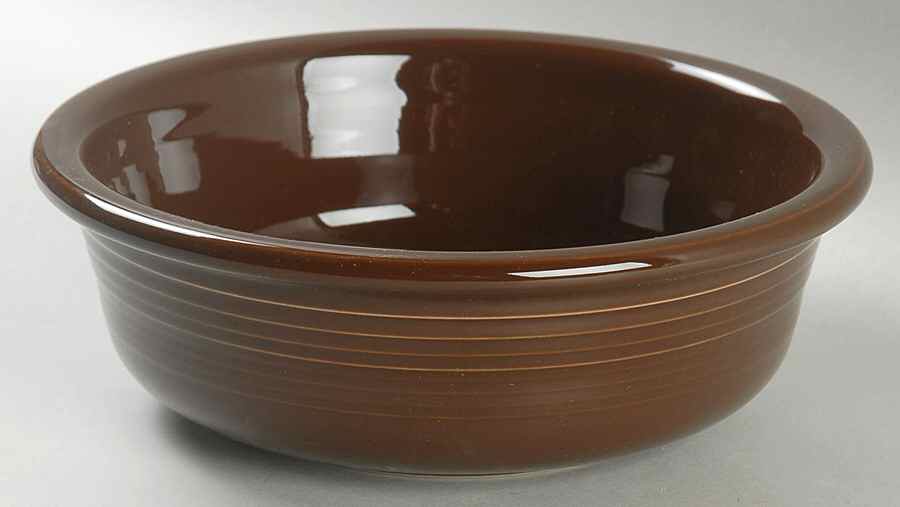 Fiesta Chocolate (Intro 2008) 7" Round Vegetable Bowl by Homer Laughlin -1