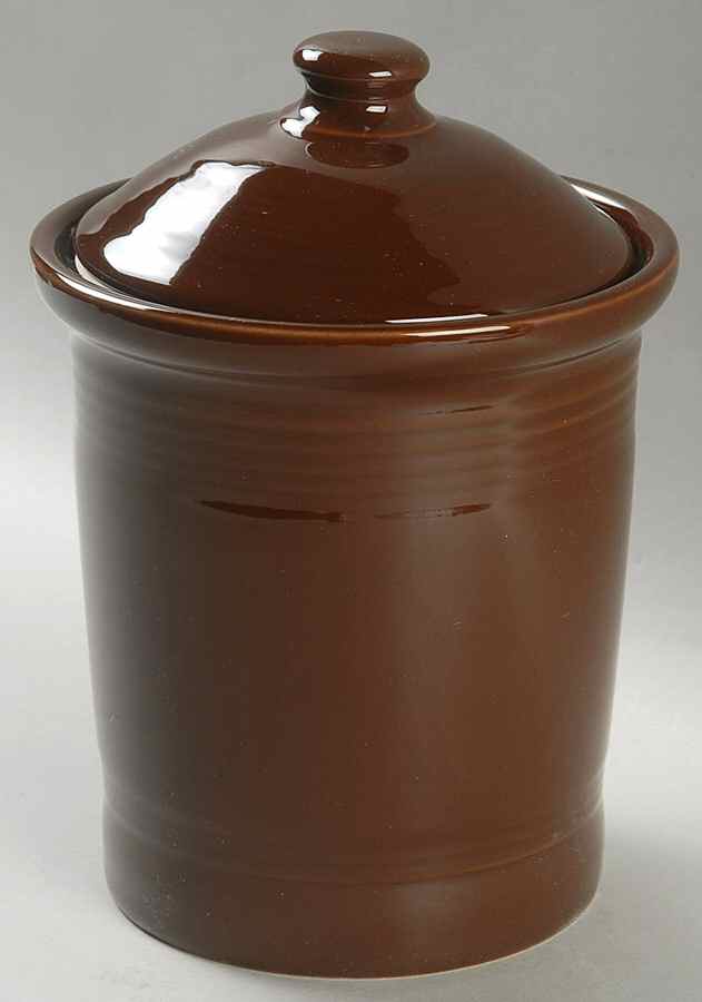Fiesta Chocolate (Intro 2008) Small Canister & Lid by Homer Laughlin -1