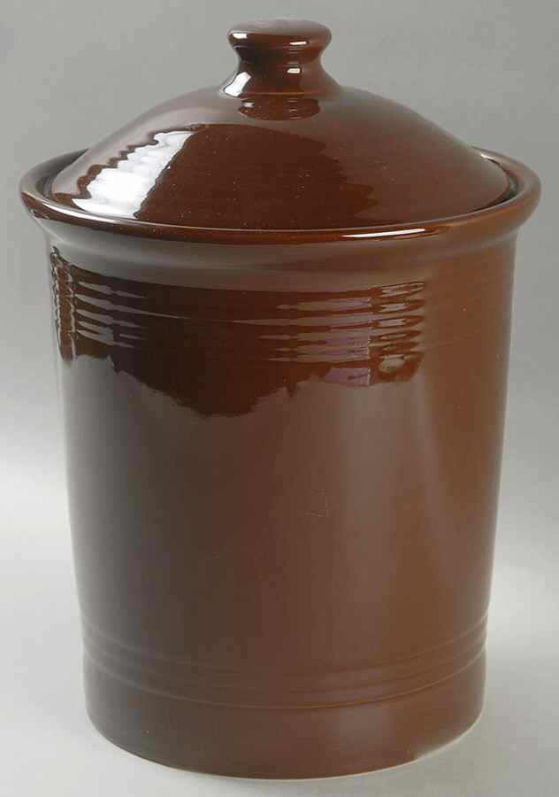 Fiesta Chocolate (Intro 2008) Large Canister & Lid by Homer Laughlin -1