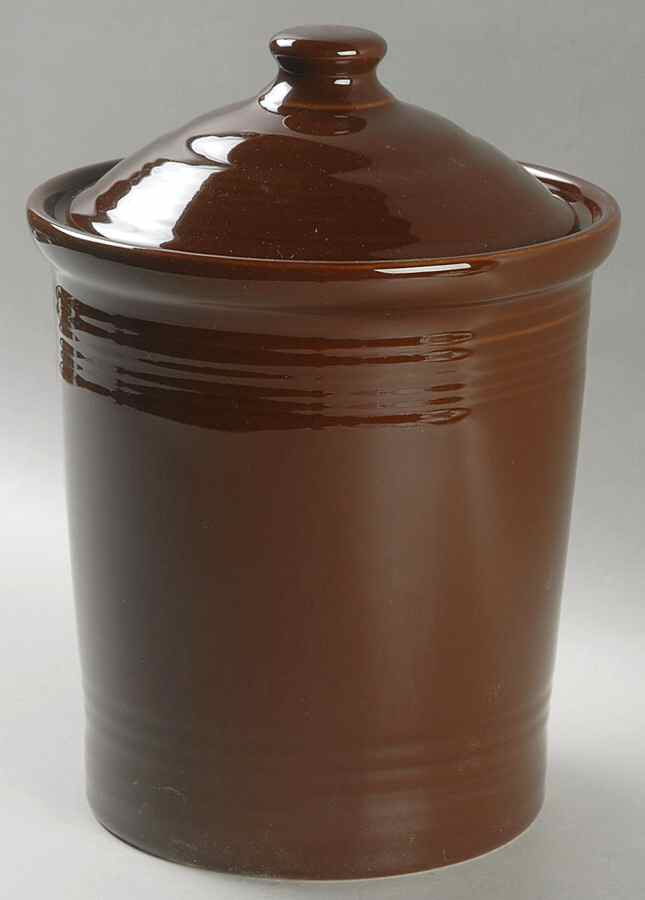 Fiesta Chocolate (Intro 2008) Medium Canister & Lid by Homer Laughlin -1