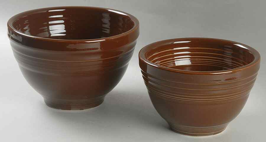 Fiesta Chocolate (Intro 2008) 2 Piece Prep Bowl Set (PREB6, PREB7) by Homer Laughlin -1