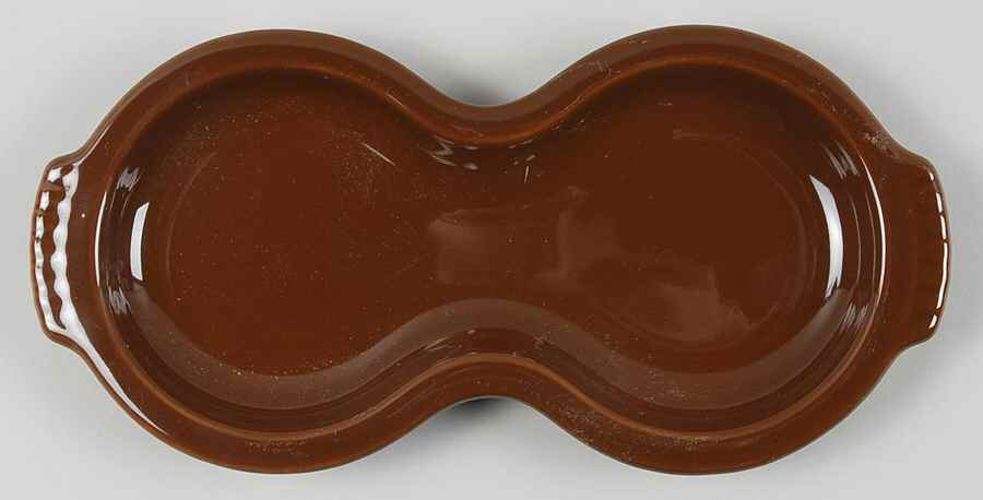 Fiesta Chocolate (Intro 2008) Tray for Creamer & Sugar with Lid by Homer Laughlin -1