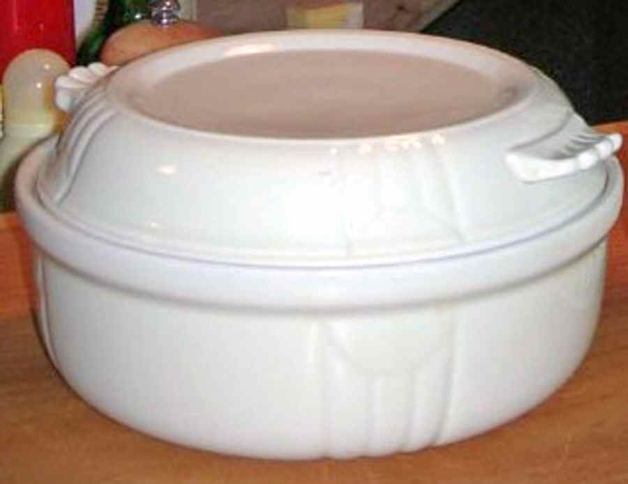 Ivory 1.5 Qt Round Covered Casserole by Hall-1