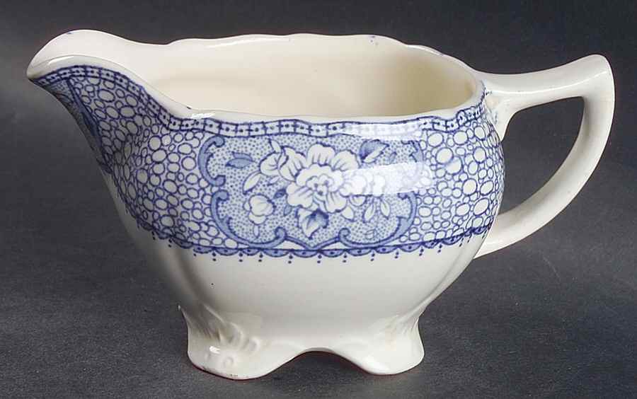 Quebec Blue (Tranferware) Creamer by Hollinshead & Kirkham-1