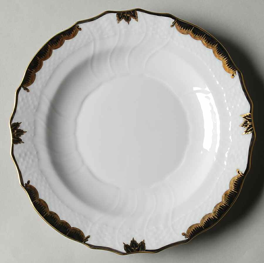 Princess Victoria Black Salad Plate by Herend-1