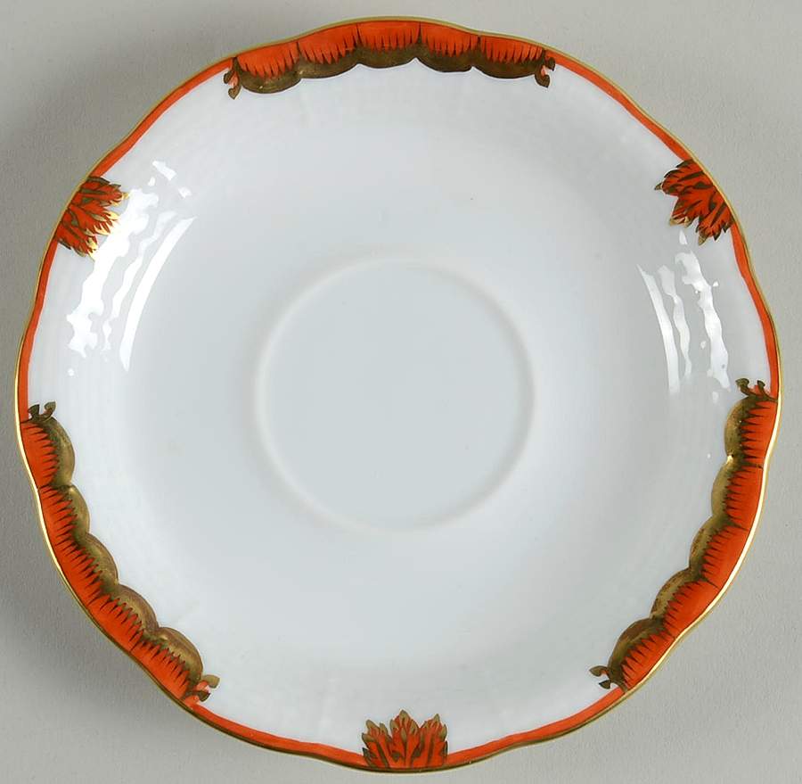 Princess Victoria Rust Saucer by Herend-1