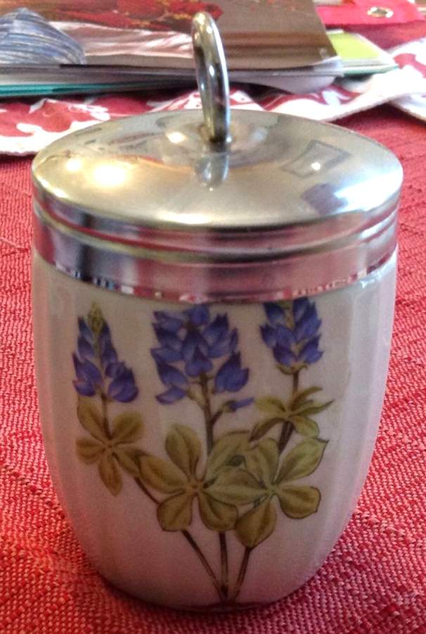 Blue Bonnet Egg Coddler & Lid by House of Prill-1