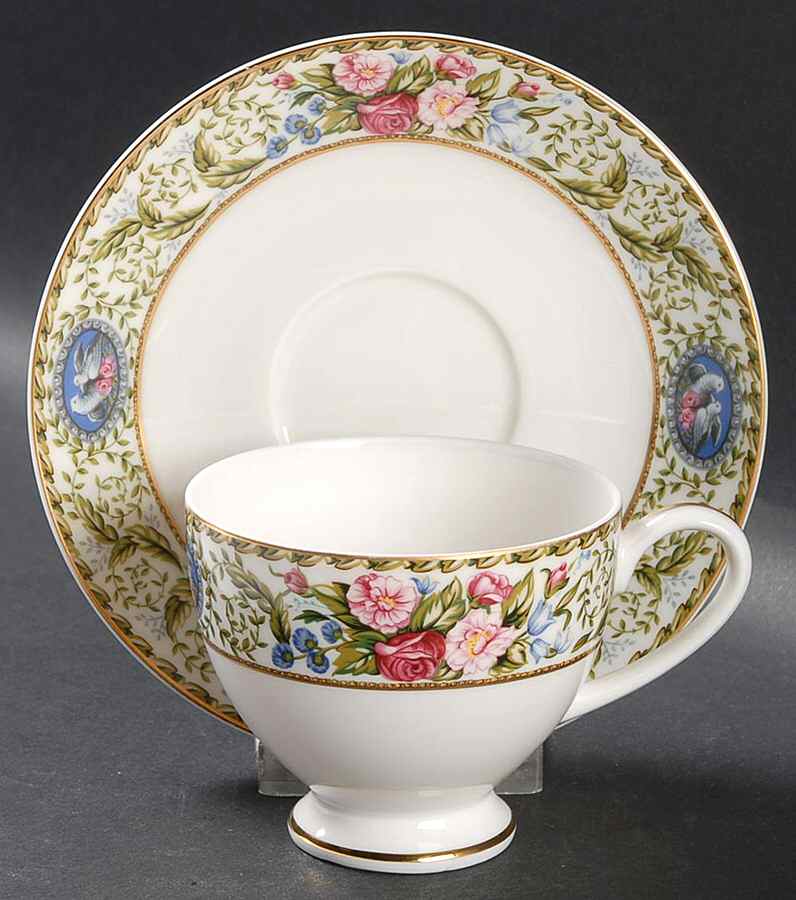 Aubusson Footed Cup & Saucer Set by Horchow-1