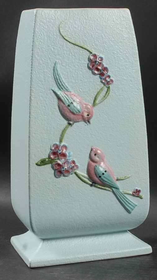 Serenade Blue (Matte Gloss) 10" Rectangular Vase by Hull-1