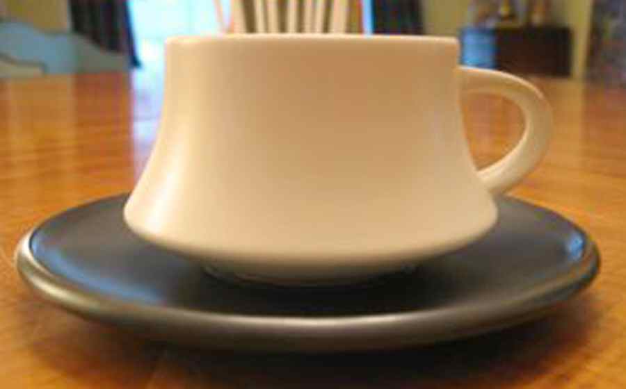Blanc Noir Footed Cup & Saucer Set by Harmony House China-1
