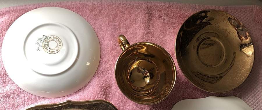 HLC2601 Flat Cup & Saucer Set by Homer Laughlin -1
