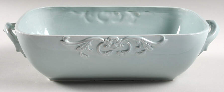 Madison Collection Antique Blue Rectangular Vegetable No Lid by Home Essentials-1