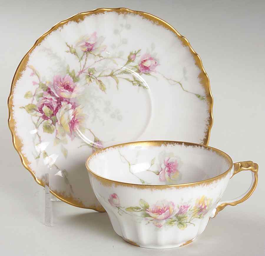 H3846 Flat Cup & Saucer Set by Haviland-1