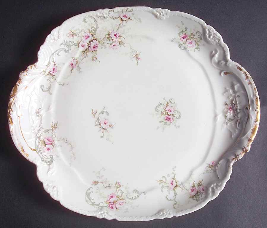 Schleiger 312-6 Square Handled Cake Plate by Haviland-1