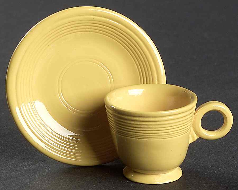 Fiesta Accessories Collectable Miniature Cup & Saucer by Homer Laughlin -1